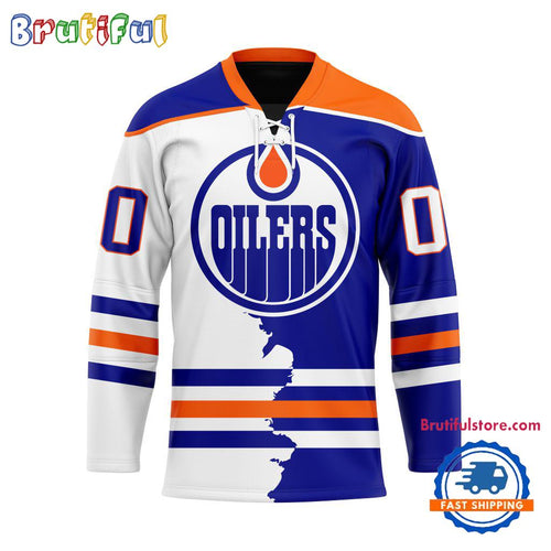 NHL Edmonton Oilers Home Mix Away New Design Hockey Jersey