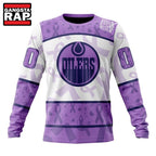 NHL Edmonton Oilers Special Lavender Fight Cancer Hoodie, T Shirt
