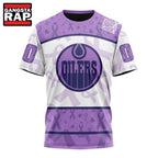 NHL Edmonton Oilers Special Lavender Fight Cancer Hoodie, T Shirt
