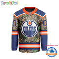 NHL Edmonton Oilers Special Realtree Camo Hunting Hockey Jersey