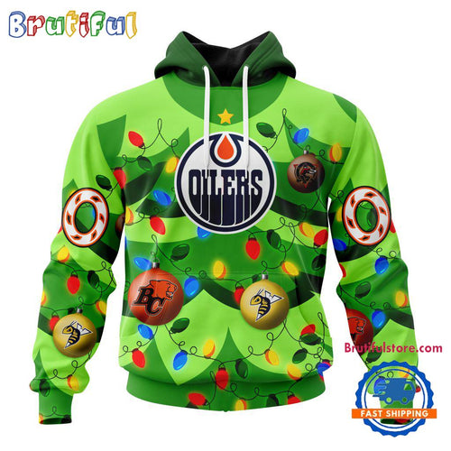 NHL Edmonton Oilers Specialized Christmass Tree Color And City’s Sport Teams Hoodie, Sweatshirt, T Shirt