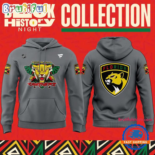 NHL Florida Panthers 2025 Hockey Black History Night Hoodie