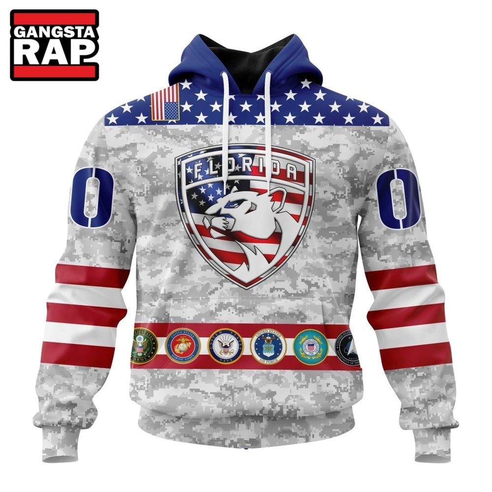 NHL Florida Panthers Armed Forces Appreciation Design Hoodie, T Shirt