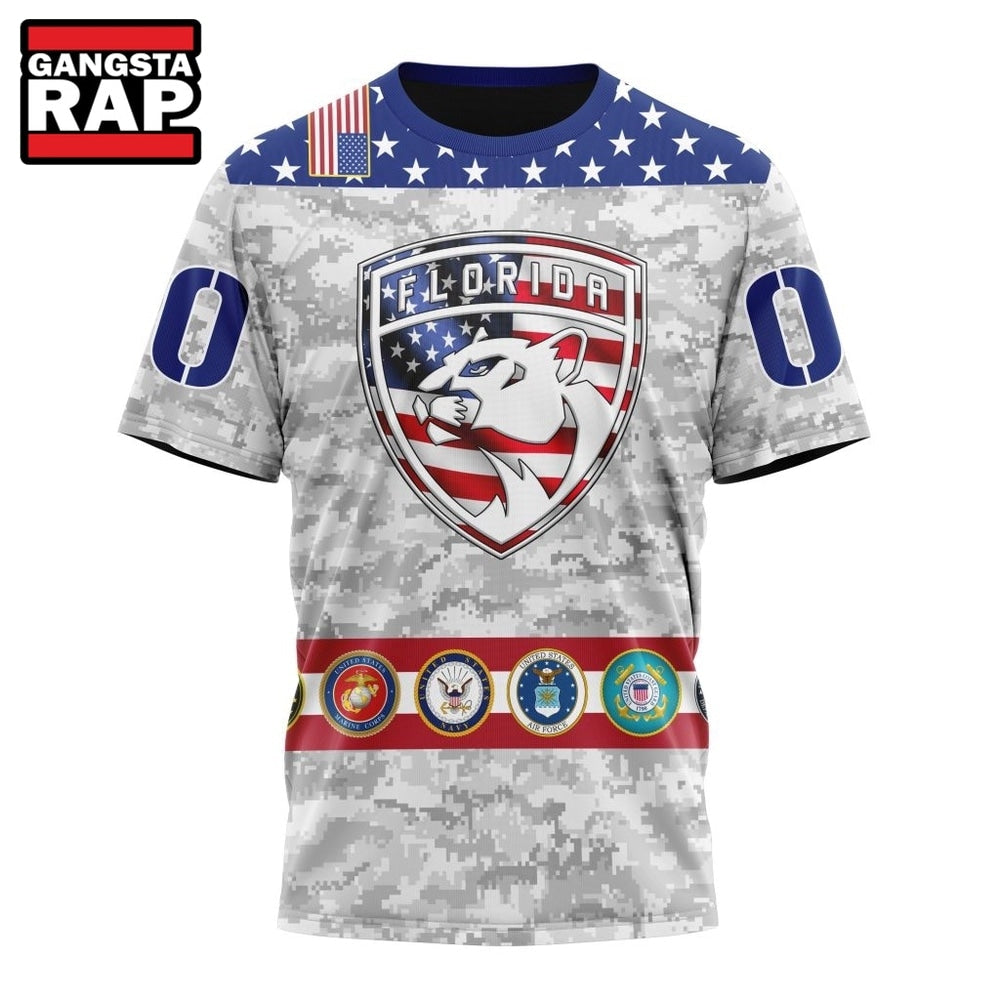 NHL Florida Panthers Armed Forces Appreciation Design Hoodie, T Shirt