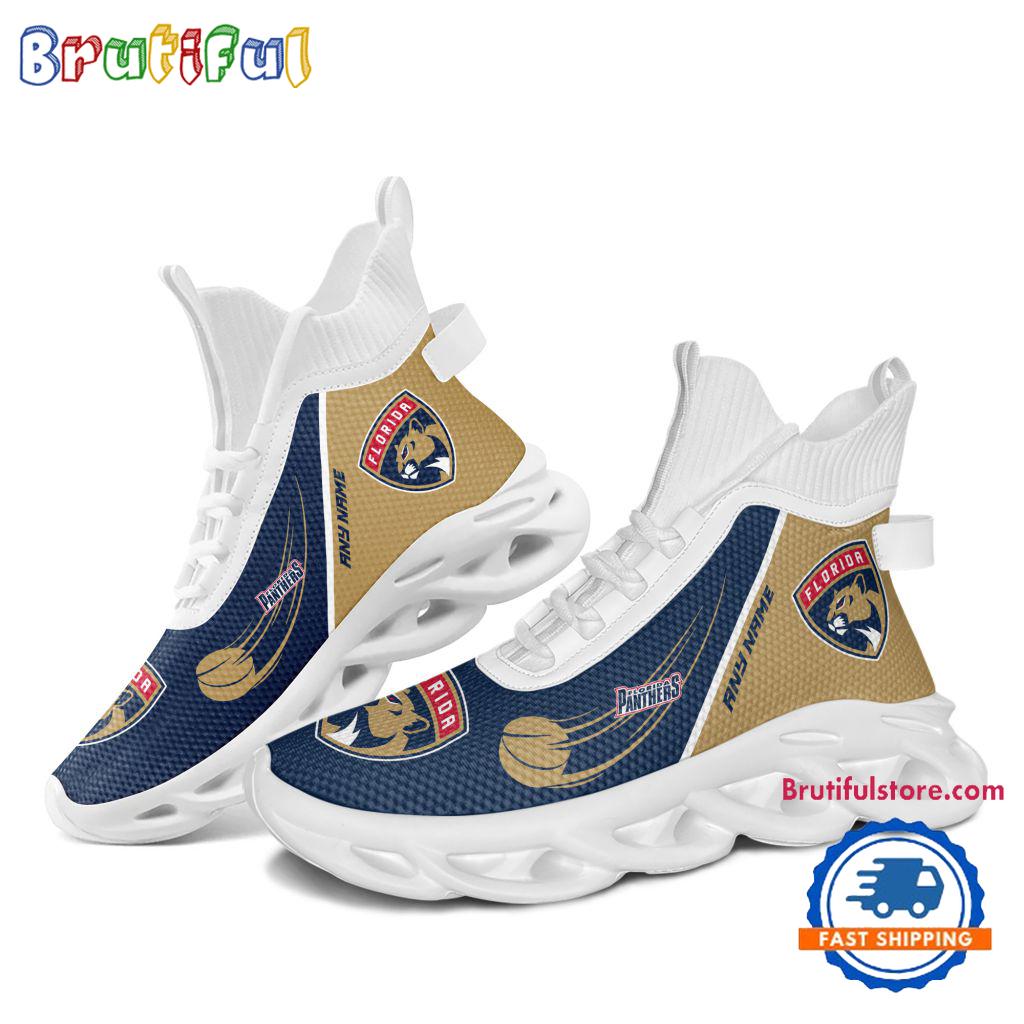 NHL Florida Panthers Custom Name High Top Max Soul Shoes, Hockey Team Design Shoes Sneaker