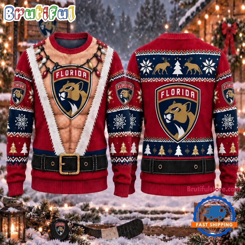 NHL Florida Panthers Funny Body Christmas Ugly Sweater