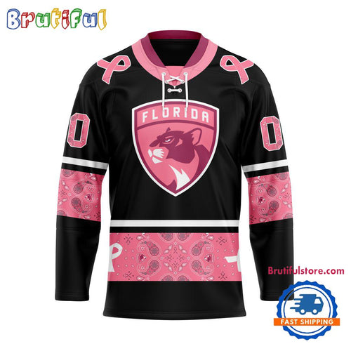 NHL Florida Panthers In October We Wear Pink Breast Cancer Design Hockey Jersey