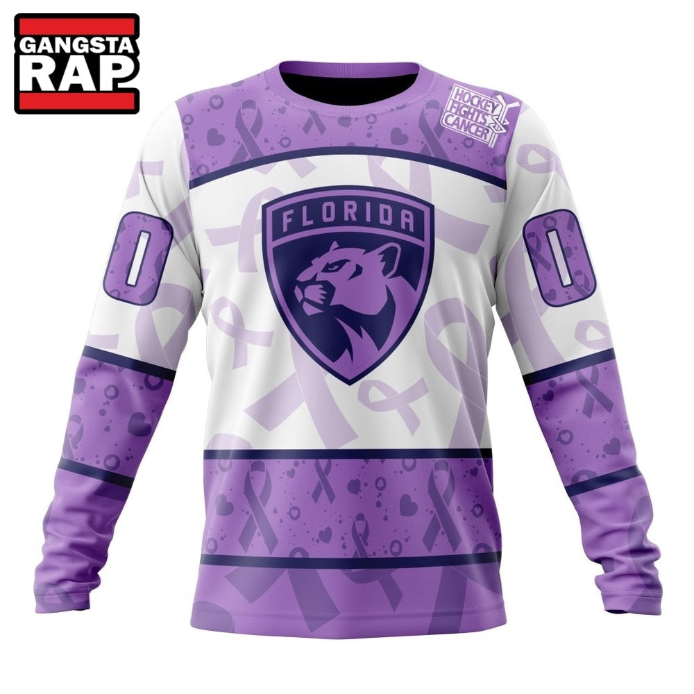 NHL Florida Panthers Special Lavender Fight Cancer Hoodie, T Shirt