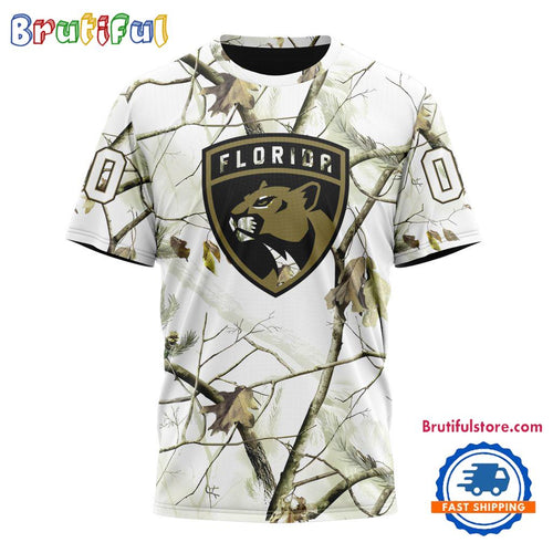 NHL Florida Panthers Special White Winter Hunting Camo T Shirt, Hoodie, Sweatshirt