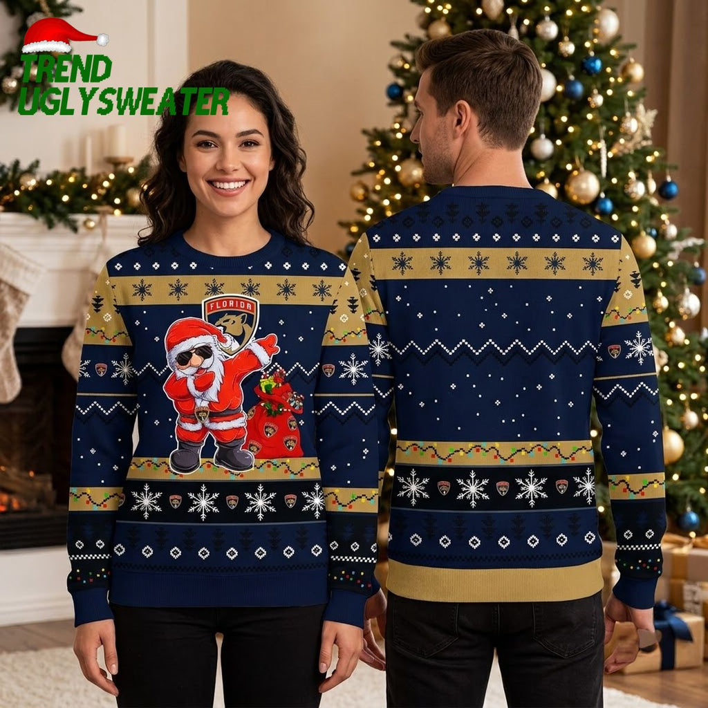 NHL Florida Panthers Ugly Sweater Santa Claus Ugly Christmas Sweater