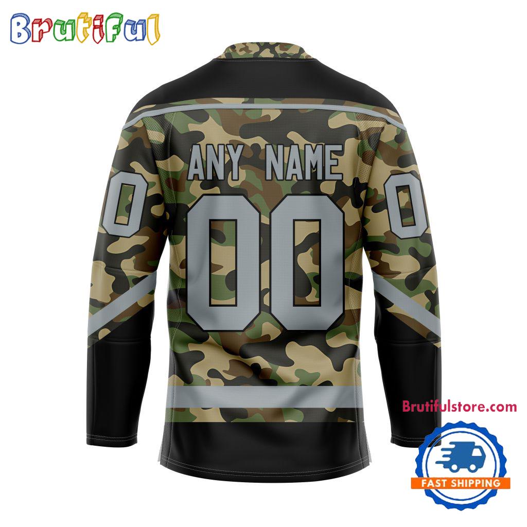 NHL Los Angeles Kings Camo Veterans Custom Hockey Jersey