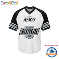 NHL Los Angeles Kings Hockey Team Design V-neck Mesh Short Sleeve Jersey