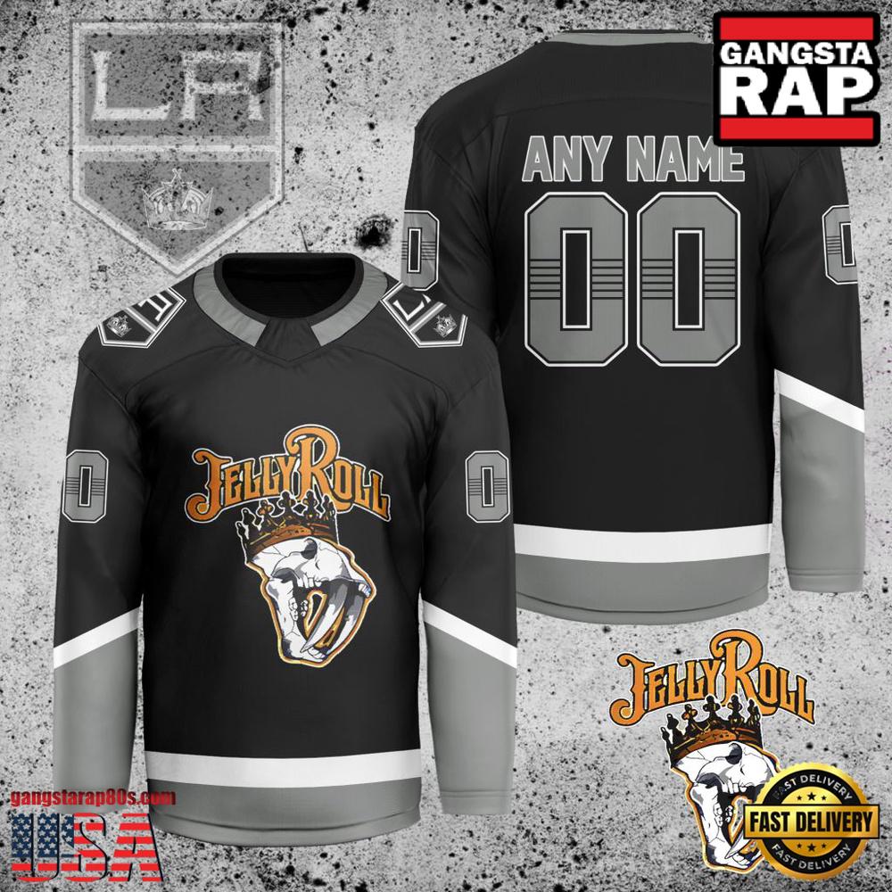 NHL Custom Name Number Los Angeles Kings Jelly Roll New Design Hockey Jersey