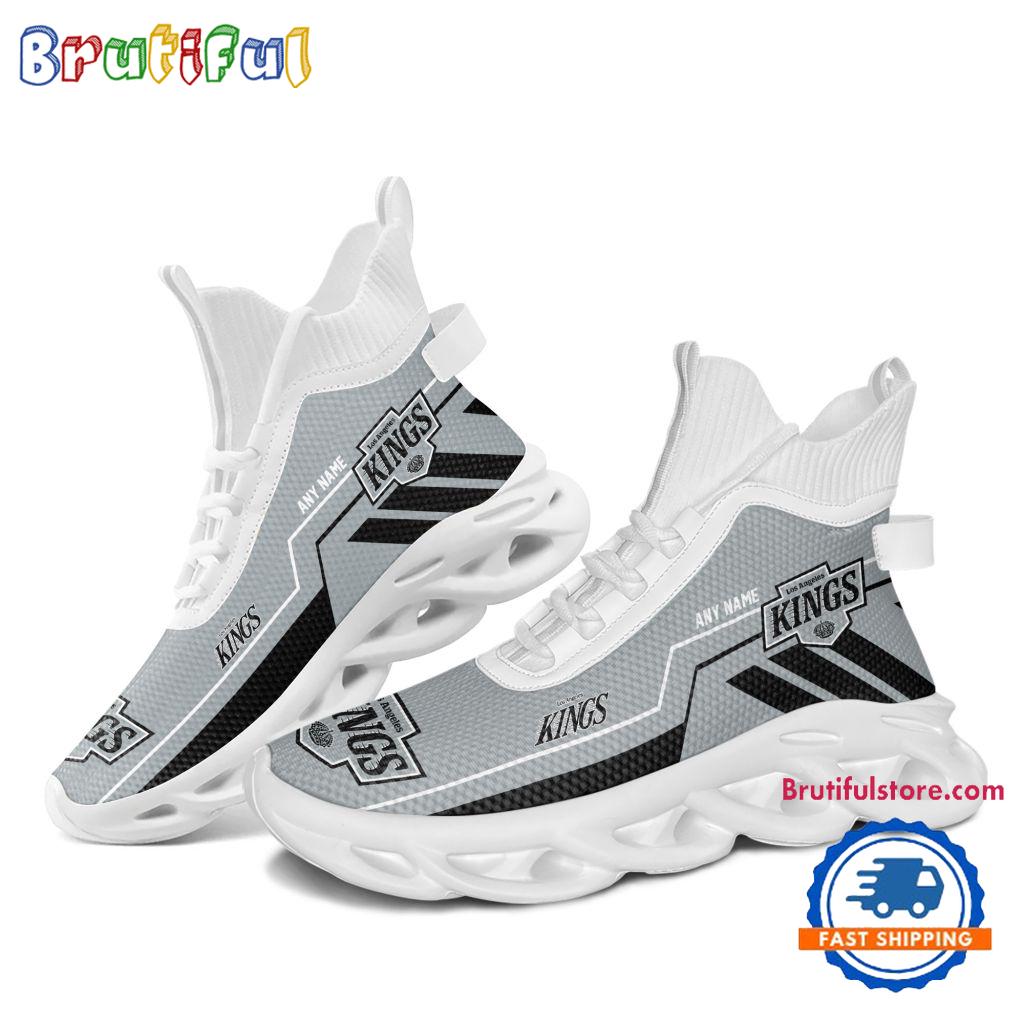 NHL Los Angeles Kings Personalized Name Hockey Team Design High Top Max Soul Shoes