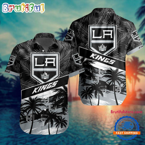NHL Los Angeles Kings Special Palm Tree Hawaiian Button Shirt