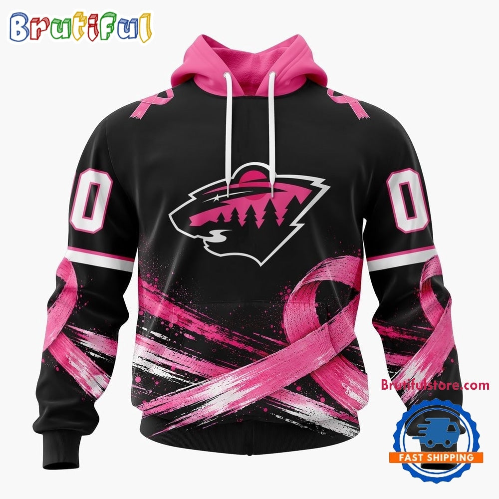 NHL Minnesota Wild 2026 Hockey Pink Fights Breast Cancer Design Hoodie, TShirt, Sweatshirt