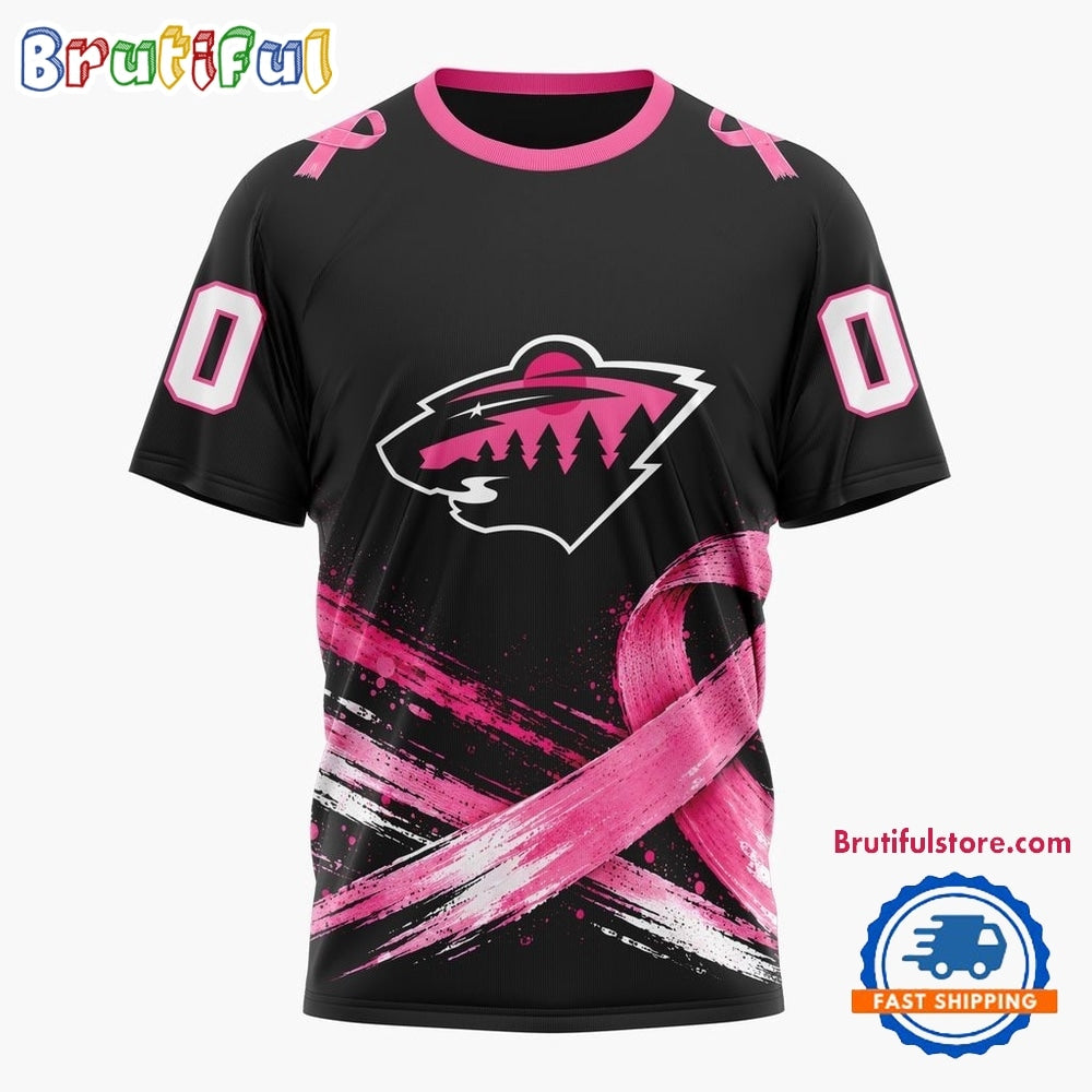 NHL Minnesota Wild 2026 Hockey Pink Fights Breast Cancer Design Hoodie, TShirt, Sweatshirt