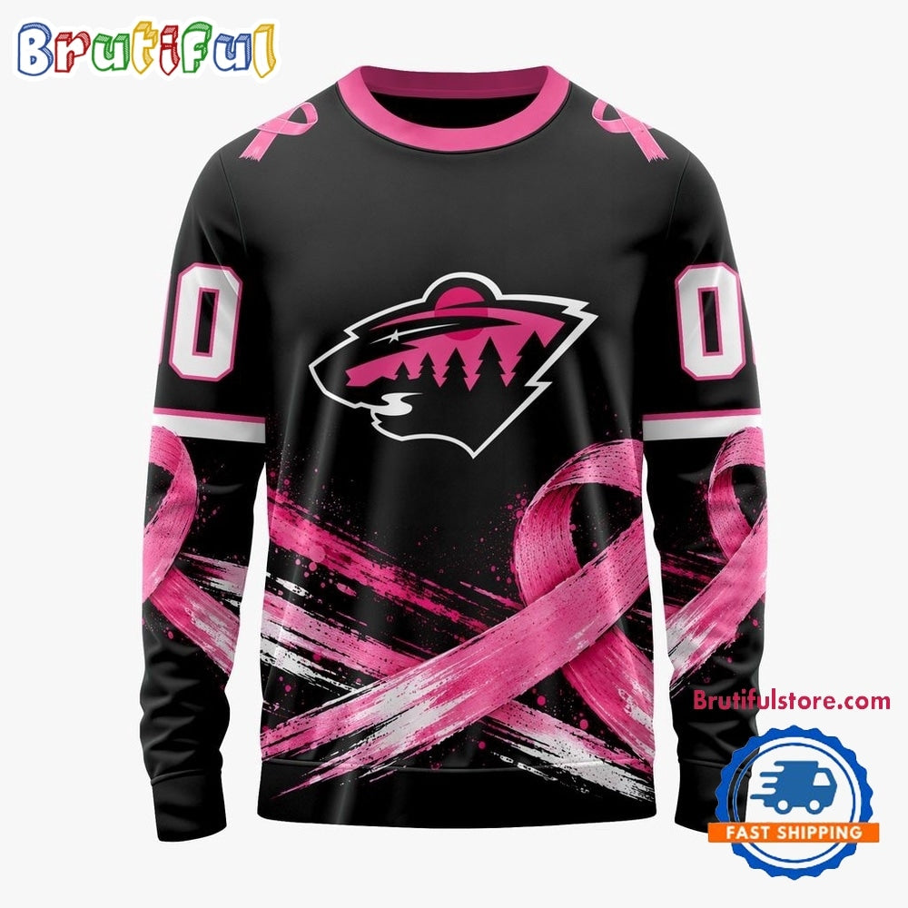 NHL Minnesota Wild 2026 Hockey Pink Fights Breast Cancer Design Hoodie, TShirt, Sweatshirt