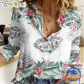 NHL Minnesota Wild Hockey Team Hawaiian Design Women’s Casual Shirt