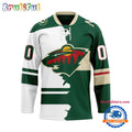 NHL Minnesota Wild Home Mix Away New Design Hockey Jersey