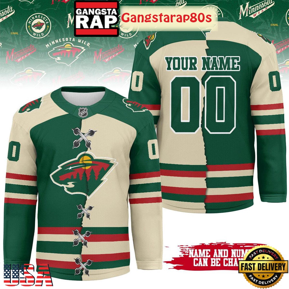 NHL Minnesota Wild Mix Home Away 2025 Custom Hockey Jersey