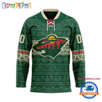NHL Minnesota Wild Personalized Native American Hockey Jersey