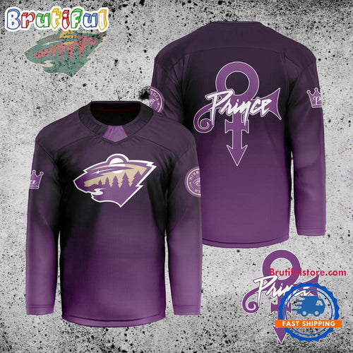 NHL Minnesota Wild Personalized Prince Night Hockey Jersey
