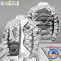 NHL Minnesota Wild Special Camo Honor Veterans Puffer Jacket, Hockey Team Design Jacket