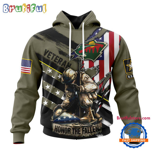 NHL Minnesota Wild Special Hockey Honor Veterans And Their Families Hoodie, TShirt, Sweatshirt