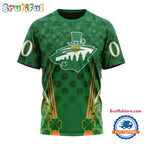 NHL Minnesota Wild Special St. Patrick’s Day All Over Print Shirts