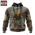 NHL Minnesota Wild Specialized Unisex Vest Kits With Realtree Camo Hoodie, T Shirt