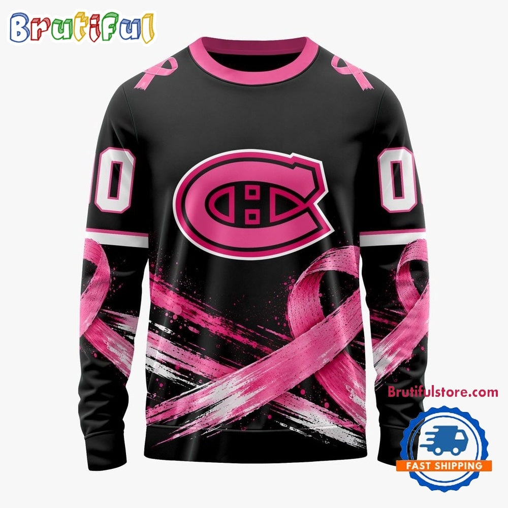 NHL Montreal Canadiens 2026 Hockey Pink Fights Breast Cancer Design Hoodie, TShirt, Sweatshirt