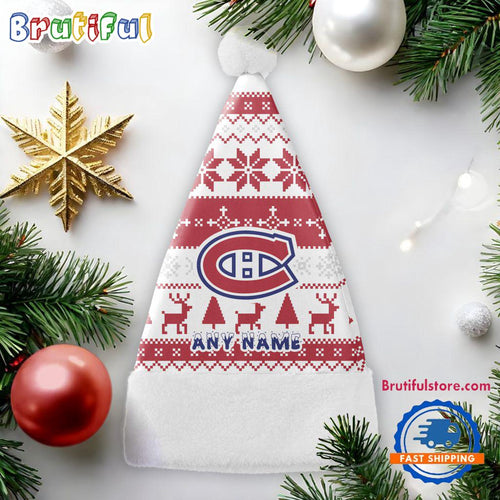 NHL Montreal Canadiens Hockey Team Christmas Hat, Sport Santa Hats, Christmas Hat Gift