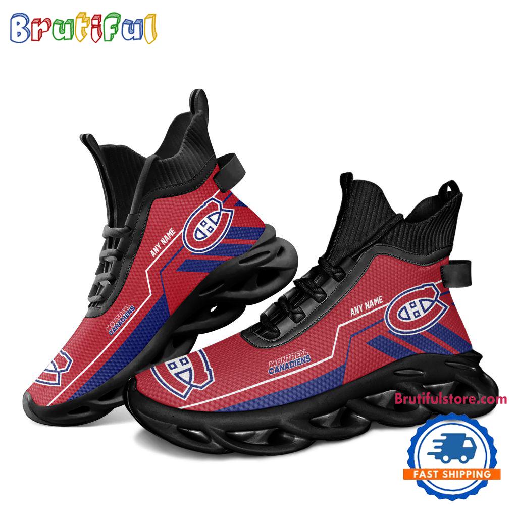 NHL Montreal Canadiens Personalized Name Hockey Team Design High Top Max Soul Shoes
