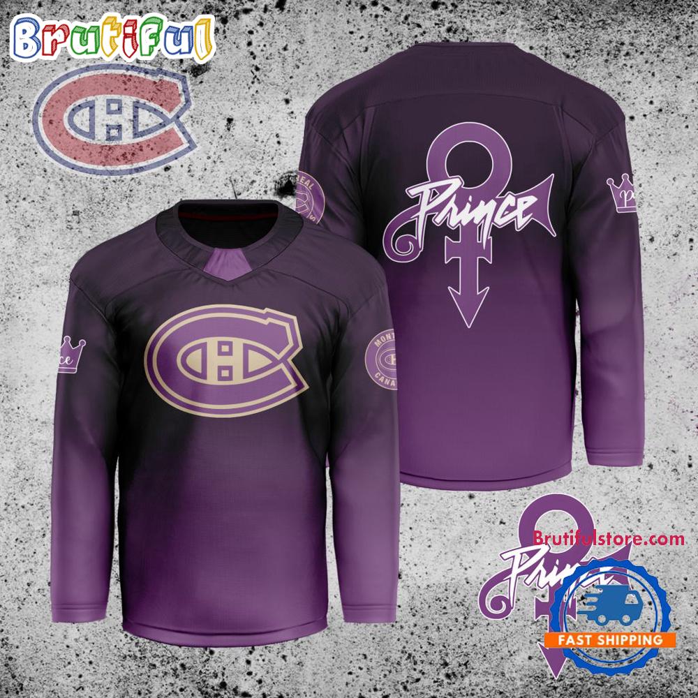 NHL Montreal Canadiens Personalized Prince Night Hockey Jersey