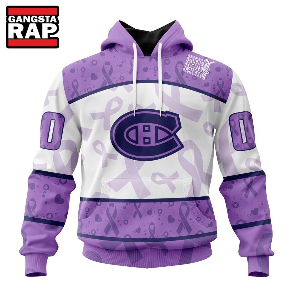 NHL Montreal Canadiens Special Lavender Fight Cancer Hoodie, T Shirt