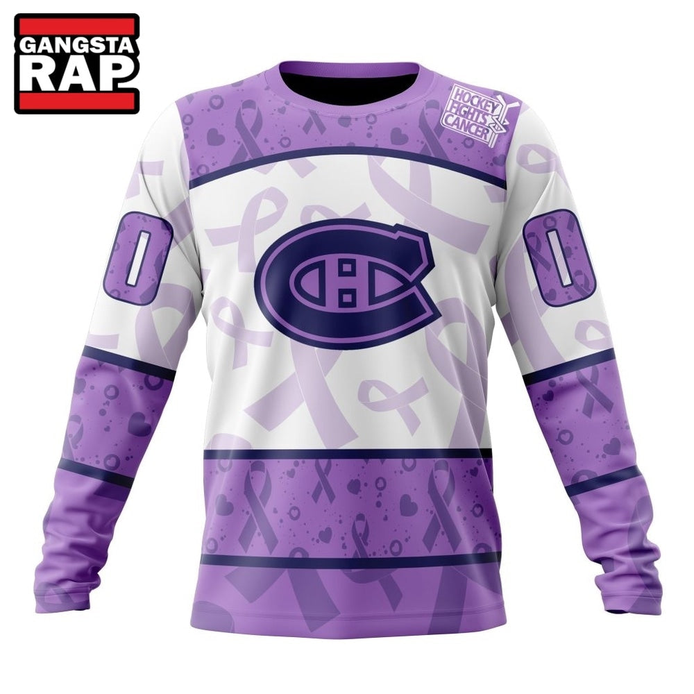 NHL Montreal Canadiens Special Lavender Fight Cancer Hoodie, T Shirt