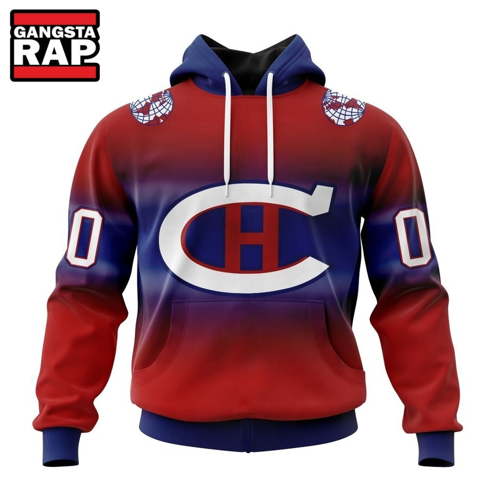 NHL Montreal Canadiens Special Retro Gradient Design Hoodie, T Shirt