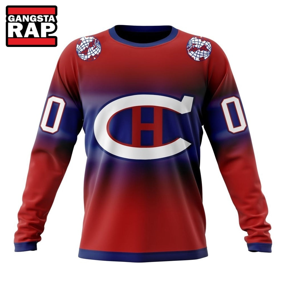 NHL Montreal Canadiens Special Retro Gradient Design Hoodie, T Shirt