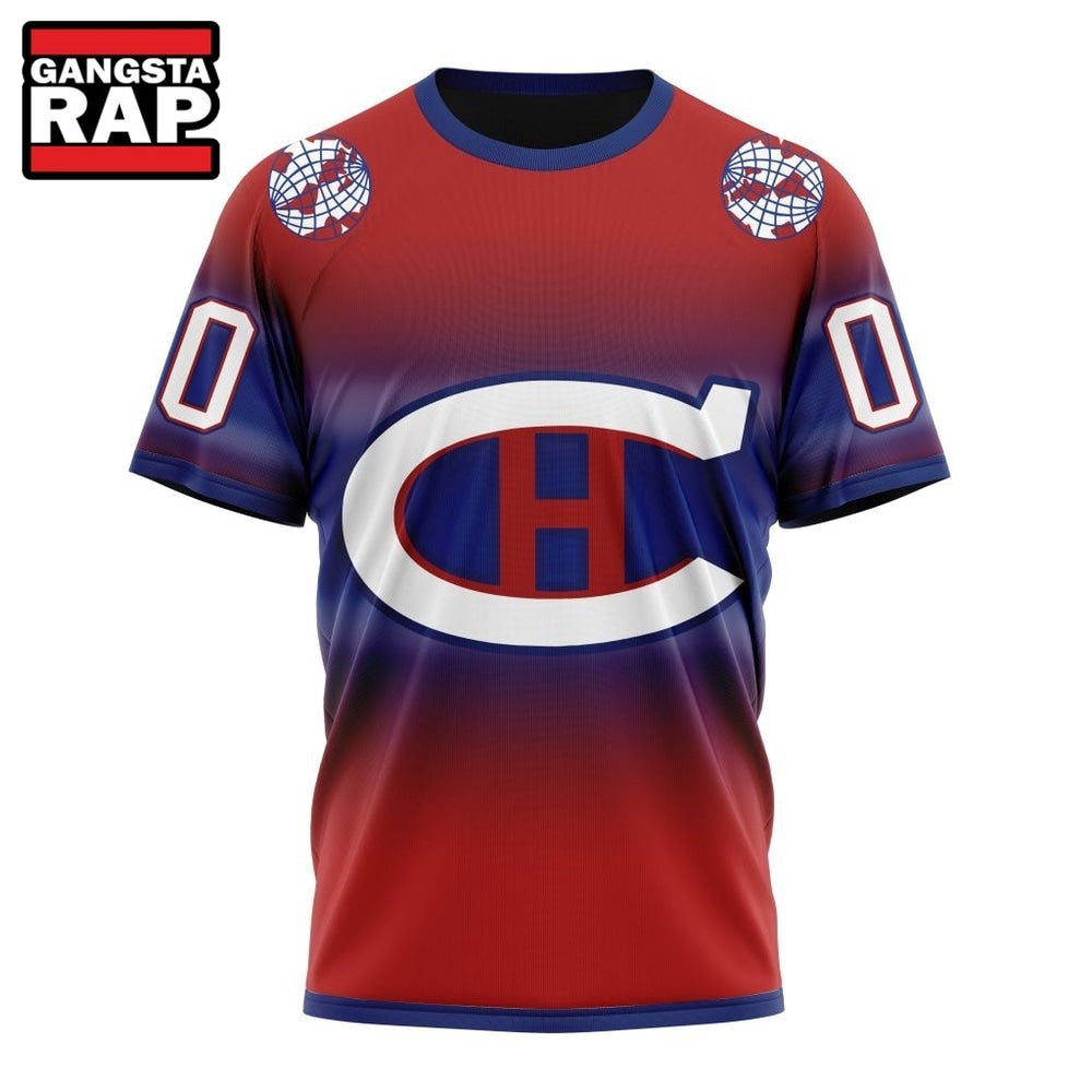 NHL Montreal Canadiens Special Retro Gradient Design Hoodie, T Shirt