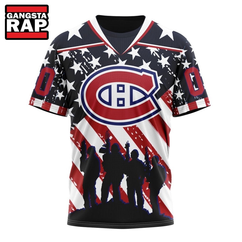 NHL Montreal Canadiens Specialized Kits For Honor USS Military Hoodie, T Shirt