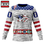 NHL Nashville Predators Armed Forces Appreciation Design Hoodie, T Shirt