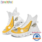 NHL Nashville Predators Custom Name High Top Max Soul Shoes, Hockey Team Design Shoes Sneaker