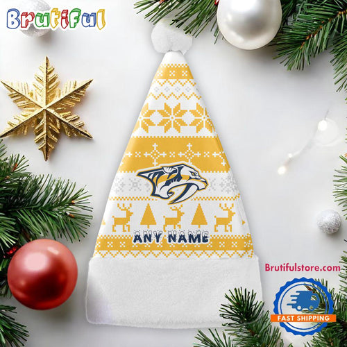 NHL Nashville Predators Hockey Team Christmas Hat, Sport Santa Hats, Christmas Hat Gift