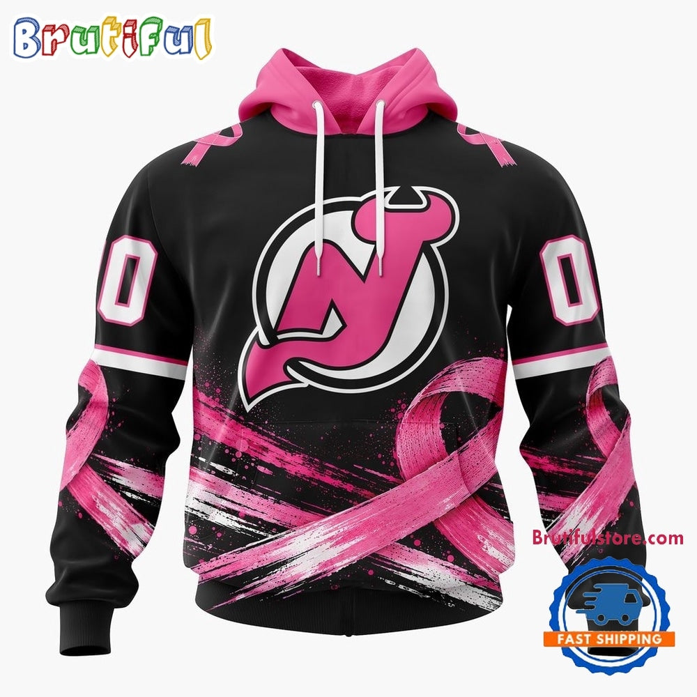NHL New Jersey Devils 2026 Hockey Pink Fights Breast Cancer Design Hoodie, TShirt, Sweatshirt