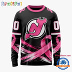 NHL New Jersey Devils 2026 Hockey Pink Fights Breast Cancer Design Hoodie, TShirt, Sweatshirt