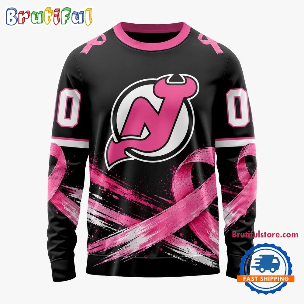 NHL New Jersey Devils 2026 Hockey Pink Fights Breast Cancer Design Hoodie, TShirt, Sweatshirt