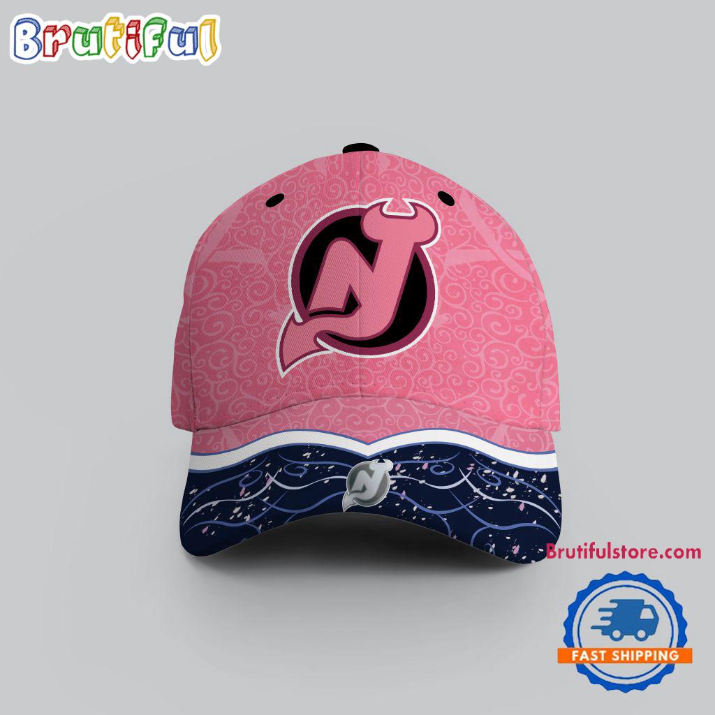 NHL New Jersey Devils Hockey Fights Against Cancer Design Cap