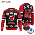 NHL New Jersey Devils Hockey Snow Christmas Ugly Sweater