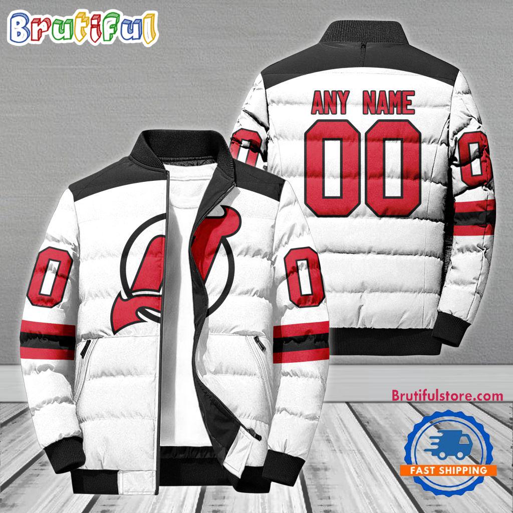 NHL New Jersey Devils Hockey Team Personalized Away New Puffer Jacket